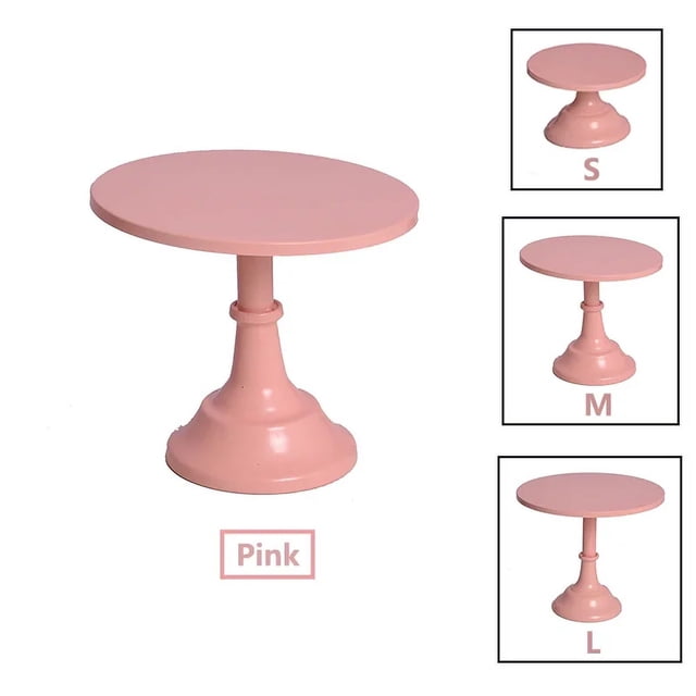 Cake Stand Home Party Dessert Table Display Rack Dessert Cake Tray Cold Meal Tea Break Table Afternoon Tea Center Rack Metal PINK (L) 12 INCH-1PCS