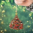 thumbnail image 5 of Adorno para árbol de Navidad con forma de libro creativo, acrílico, impresión plana, colgante para ventana del árbol del hogar, regalo para amantes de los libros, 5 of 5