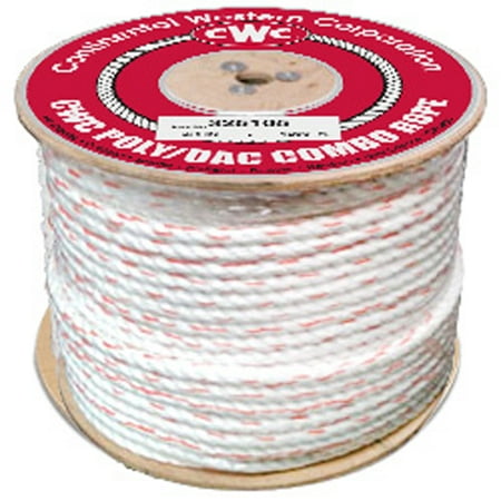 

CWC 3-Strand Poly Dacron Rope - 3/8 x 1200 ft. White w/tracers