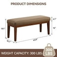 thumbnail image 4 of 43'' Upholstered Faux Leather Bench, Modern Accent Ottoman Bench for Bedroom, Living Room, Dinning Room, Hallway, Brown, 4 of 8