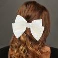thumbnail image 2 of Unique Bargains 1 Pc Hair Barrettes Fashion Double Layer Bow Hair Clip Beige, 2 of 5