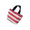 thumbnail image 2 of ZAXARRA Women Woven Tote Bag Color Block Striped Straw Bag with Magnetic Snap, 2 of 9