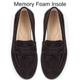 thumbnail image 3 of CHICVOMEY Women's Soft Leather Flats - Memory Foam Flats with Non-Slip Thin Sole - Slip-On Business Casual Loafers for Walking & Work Shoes, 3 of 8