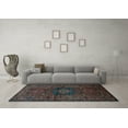 thumbnail image 3 of Ahgly Company Indoor Square Persian Light Blue Traditional Area Rugs, 3' Square, 3 of 4
