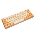 thumbnail image 1 of Gaming Keyboard, Key Line Separation Suspended High Low Keycap Mechanical Keyboard Ultra Small Wired  For Home Orange Beige, 1 of 8