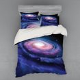 thumbnail image 2 of Ambesonne Galaxy Bedding Set 3 Pcs, Nebula in Outer Space, Twin XL, Mauve Blue, 2 of 3
