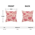 thumbnail image 6 of Valentine''s Day Pillow Covers 18x18 Set of 2, Polka Dot Pink Love Hearts Throw Pillows Linen Anniversary Wedding Cushion Case Valentine''s Day Decorations for Home Sofa Couch Outdoor, 6 of 6
