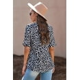 thumbnail image 2 of Spots Print Split V Neck Half Sleeve Blouse, 2 of 42