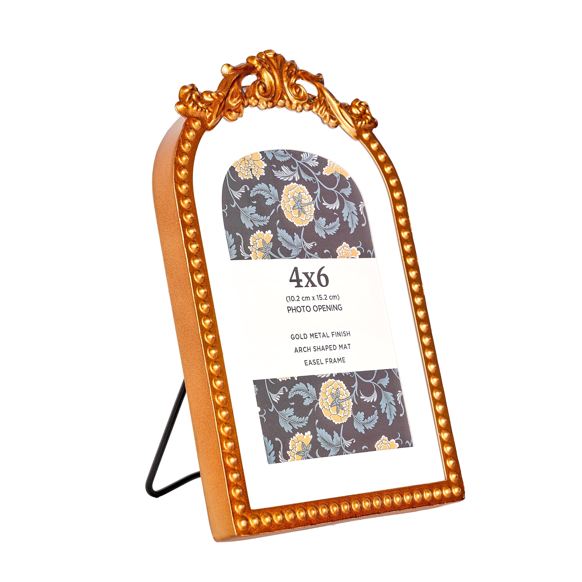 Crystal Art Gallery 4 x 6 Gold Filigree Tabletop Picture Frame