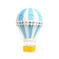 thumbnail image 3 of Adorno de globo de aire caliente, decoración para colgar en la pared, diseño de escena de fotografía, obra de arte colgante para centros de mesa, , Azul claro Baoblaze Escultura de globo aerostático, 3 of 8