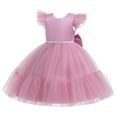 thumbnail image 2 of Flower Girls Princess Dress Pearl Wedding Birthday Fancy Costume Party Dress, 2 of 7