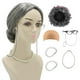 thumbnail image 1 of 7 Pelucas Peluca Abuela COS Traje Cadena Anteojos Collar de Perlas Pulsera Anteojos Aretes Para el Día de los Inocentes 100 Días de Escuela COS Suite, 1 of 2