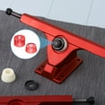 thumbnail image 3 of Uxcell Skateboard Bushings, 90A PU Long-Board Truck Bushings Rebuild Kit Transparent Red, 3 of 7