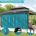 thumbnail image 3 of Pakunoda 13' X 6.5' Gazebo Universal Replacement Privacy 4-Panel Curtains, Waterproof Outdoor Curtains Lake Blue Sidewall with Zipper for Patio Garden Backyard 12' X 14' Gazebo, Curtain Only, 3 of 8