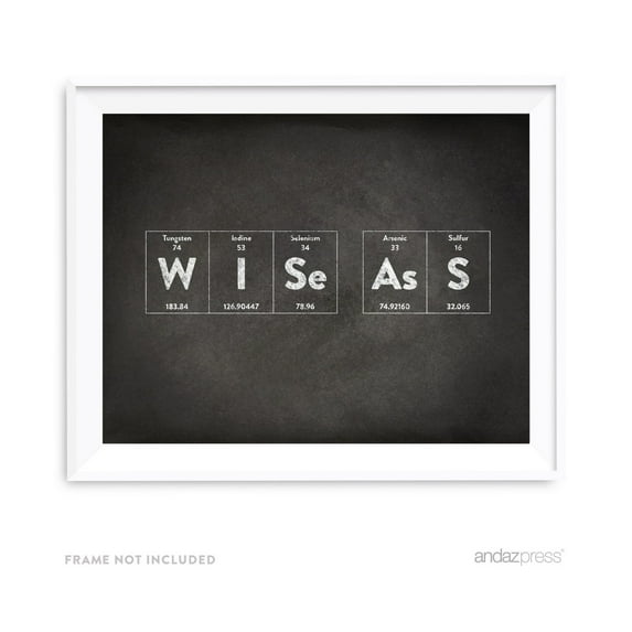 Wise Ass Periodic Table of Elements Vintage Chalkboard Wall Art Décor
