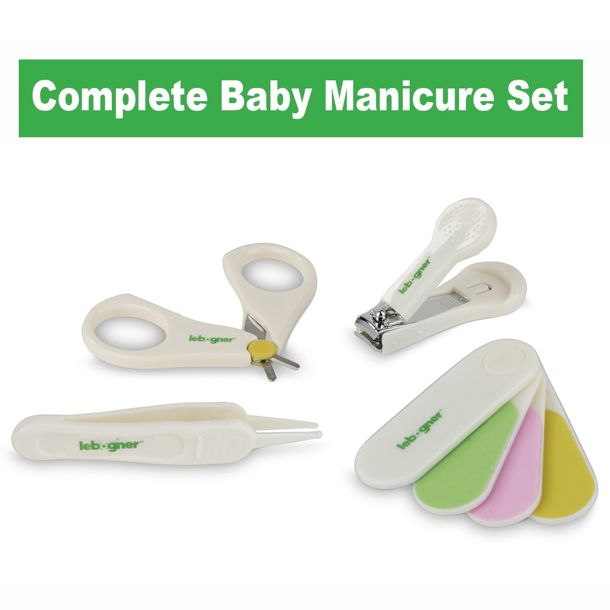 Baby Nail Clipper Set by Lebogner Complete 4 Piece Grooming Kit for