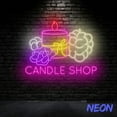 thumbnail image 3 of Handmadetneonsign Candle Shop Neon Sign, Handmade Candle Led Sign, Candle Store Wall Art, Candle Gift Home Wall Decor 80720, 3 of 5
