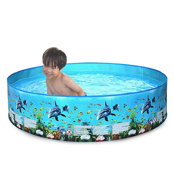 Pool Portable Non Inflation Hard Plastic Swimming Pool Folding Pool Family Swimming Pool Round Swimming Pool for Babies Kids Adults