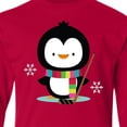 thumbnail image 4 of Inktastic Hockey Christmas Penguin Long Sleeve Youth T-Shirt, 4 of 5