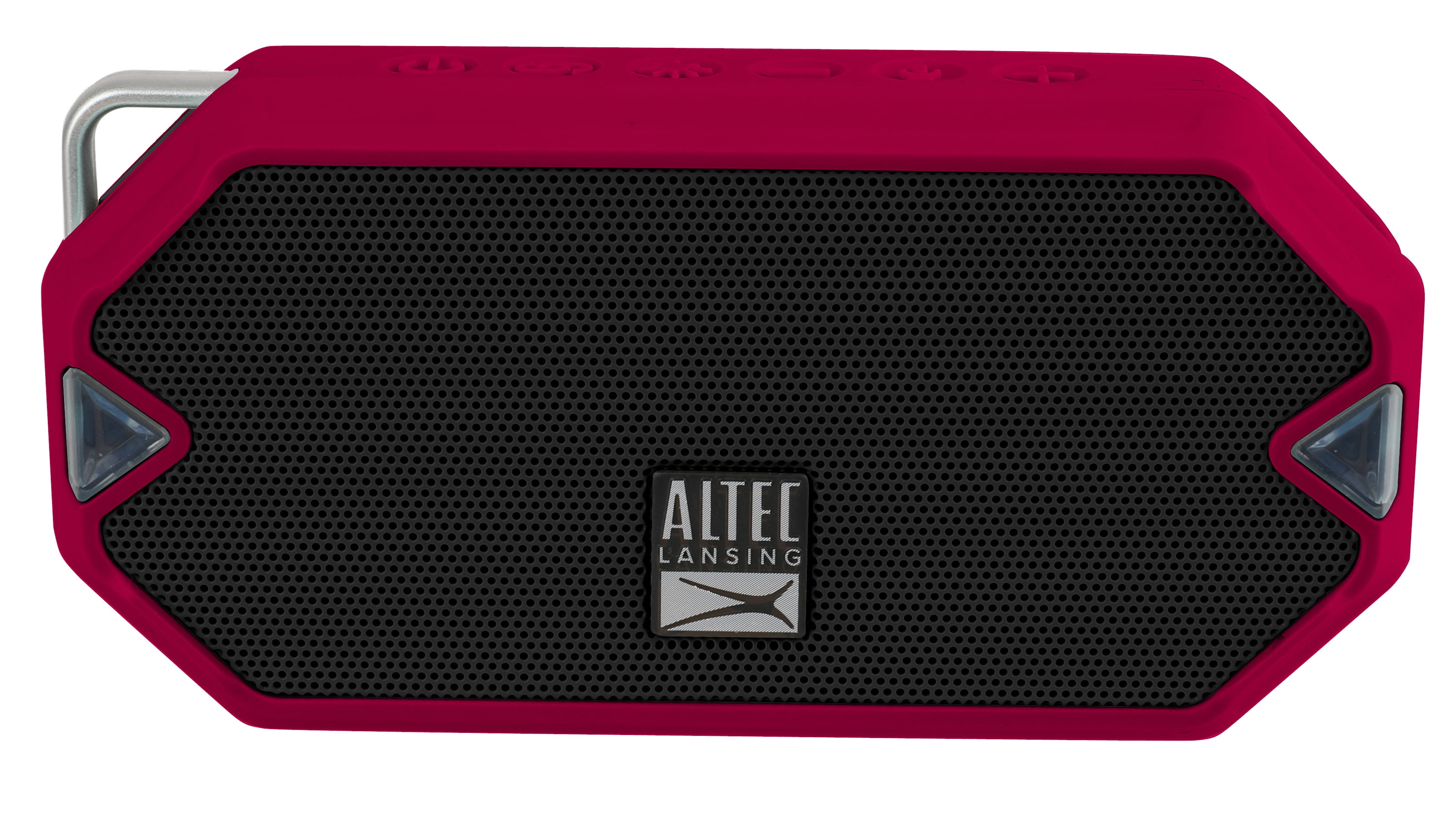 Altec Lansing HydraMini EverythingProof Wireless Portable Bluetooth Speaker, Red, 6 Hours Playtime, LED Lights, IP67 Waterproof, IMW1000-TRD