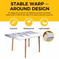 thumbnail image 4 of Purple Weeping Flowers Table Cloths for 3 Foot Rectangle Tables, Spring Floral Elegant Pastoral Patio Waterproof Elastic Fitted Tablecloths, Washable Rectangular Table Cover for Camping, 4 of 8