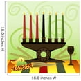 thumbnail image 2 of Wallmonkeys Kwanzaa Kinara Peel and Stick Wall Decals Mural WM210436 (18 in W x 18 in H), 2 of 4