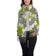 thumbnail image 2 of Women's Fashion Tassel Scarf, Funny Equation Doodle Long Shawl, Lightweight and Warm, 2 of 9