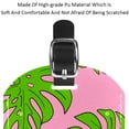 thumbnail image 4 of Square 2Pack PU Leather Tropical Leaves Cruise Luggage Tag with Privacy Cover and Name ID Tag for Travel Handbags Backpacks Luggage Tags, 4 of 6