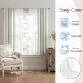 thumbnail image 2 of Bedliving Sheer Curtains 63 Inches Long 2 Panels Sage Green Stripes Light Filtering Voile Drapes Rod Pocket Curtains for Bedroom Living Room Decor, 2 of 9
