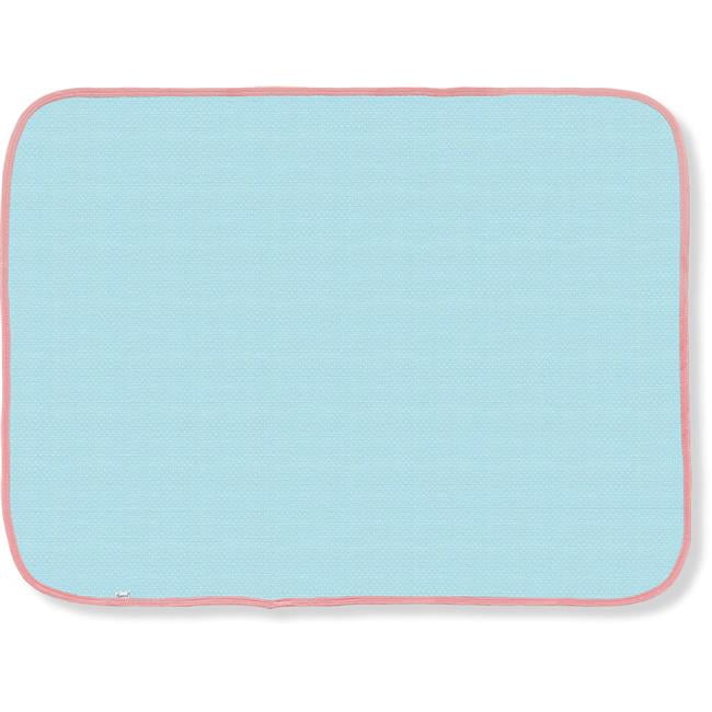221G1AQ Girls Aqua & Pink Thermal Receiving Blanket Dots Print with