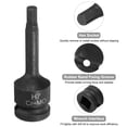 thumbnail image 4 of Uxcell 2pcs H7 (7mm) Hex Impact Bit Socket 1/2" Drive Hex CR-MO Steel Screwdriver Socket Adapter, 4 of 6