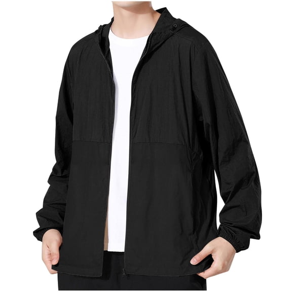 Summer Hoodie Men And Women Ice Silk Breathable Zipper fishing Outdoor UV Protection Sports coat Plus Size