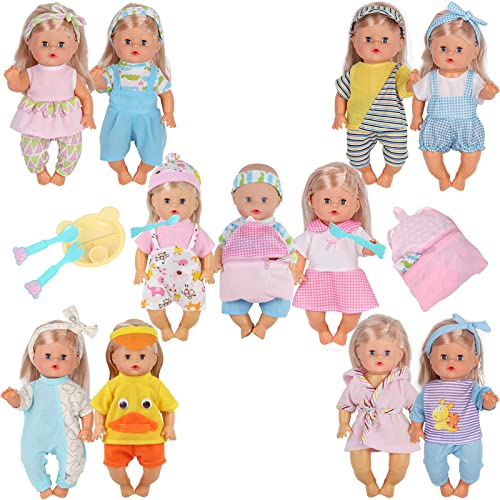 Lot De 3 Vêtements Pour Poupée - Robe, Nœud Cheveux Et Appareil Photo - Accessoires élégants Pour Toutes Les Poupées