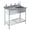 39*20*37inch, variant on Stainless Steel Utility Sink, 28 Inch Single Bowl Free Standing Sink with Faucet & Hot & Cold Water Plumbing for Laundry Room, Kitchen, Garage, Workshop, Outdoor Use, Deep Basin, Heavy-Duty