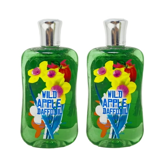 Bath and Body Works Wild Apple Daffodil Signature Collection Shower Gel 2 Piece Value Set - 10 fl oz / 295 mL each