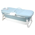 thumbnail image 4 of Wliqien 58/50/46 inch Foldable Bathtub, Portable Bathtub for Adult, Large Collapsible Tub, Freestanding Surround Collapsible Bathtub, Effortless Folding Bathtub, Hot Bath, Ice Bath (Blue), 4 of 7
