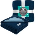thumbnail image 6 of PetAmi Waterproof Dog Blanket For Bed, XL Dog Pet Blanket Couch Cover Protection, Fleece Cat Blanket Throw for Crate, Kennel, Sofa Furniture Protector, Reversible Soft Plush, Twin, 60x80 Navy/Blue, 6 of 8