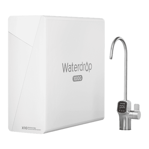 Waterdrop X10-Basic Reverse Osmosis System, NSF/ANSI 42&58&372 Certified, 1000 GPD Tankless RO , 9-Stage Filtration, 3:1 Pure to Drain, Reduce PFAS, BPA Free