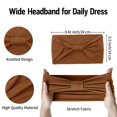 thumbnail image 5 of 4 Pack Wide Headbands for Women Black Stylish Head Wraps Boho Thick Hairbands Large African Sport Yoga Turban Headband Hair Accessories, 5 of 5