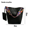 thumbnail image 2 of Bucket bag Women Leather Wide Strap Shoulder bag Handbag, 2 of 5