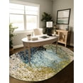 thumbnail image 7 of Unique Loom Estrella Collection Area Rug - Vella (7' 11" x 10' Oval Blue/Gray), 7 of 7