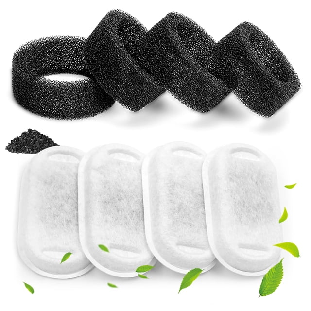 Filtros de Fuente de Agua Monsin para Mascotas Acero Inoxidable 2L Paquete de 4