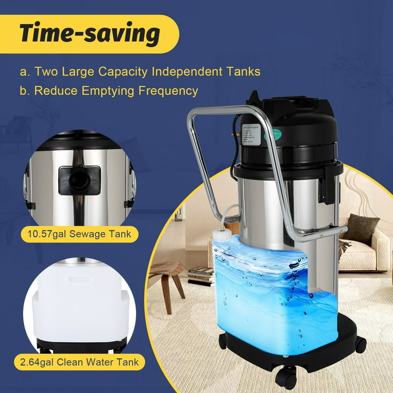Cleaning Machine,Carpet Cleaning Machine, Portable Multifunction Vacuum  Cleaner Extractor Dust Collector,Stainless Steel Neat Cleaner Powerful