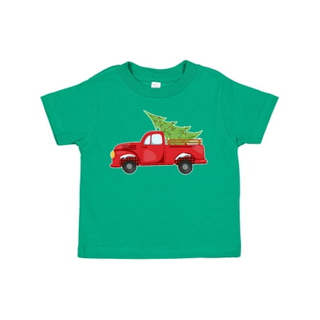 

Inktastic Christmas Vintage Truck with Christmas Tree Gift Toddler Boy or Toddler Girl T-Shirt