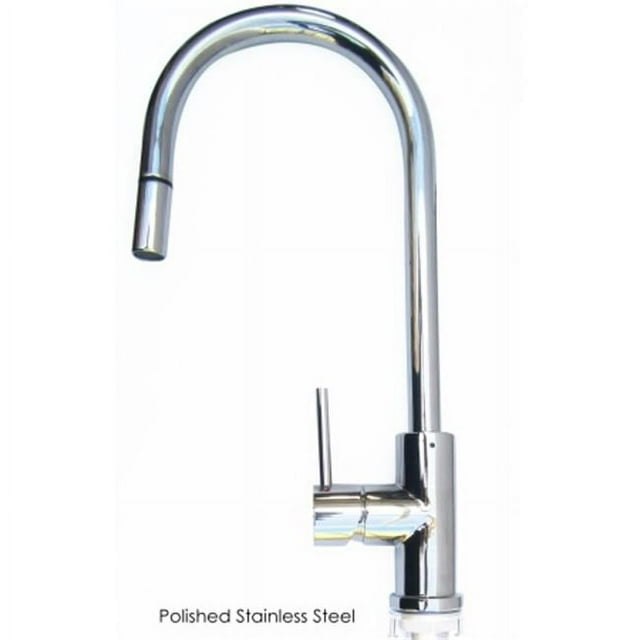 ALFI Trade AB2028-PSS Robinet de Cuisine à Simple Prise en Acier Inoxydable Poli Solide