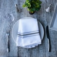 thumbnail image 5 of Arkwright Bistro Dinner Napkins (18x22, 120 Bulk Case), Professional Restaurant Quality White Napkins with Grey French Stripes, 5 of 7