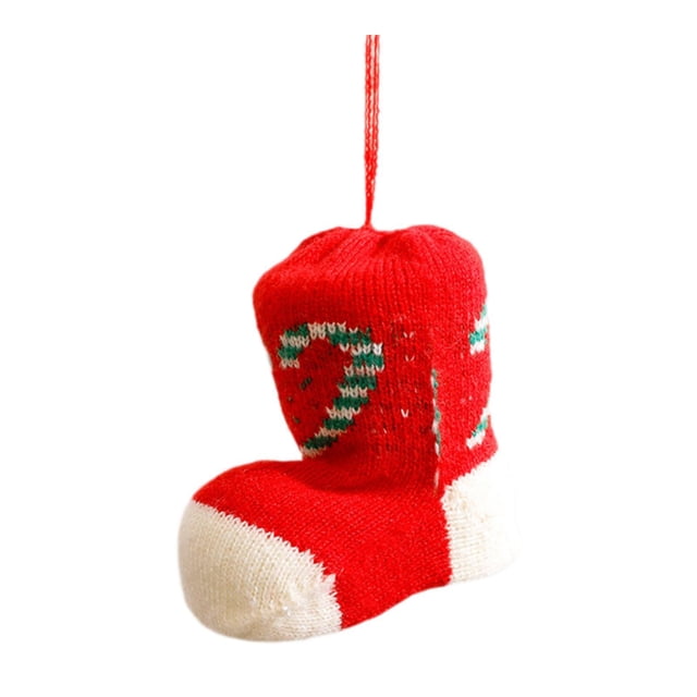 Colgante de media navideña, adorno para de Navidad, decoración navideña creativa, decoración para de Navidad para corona de chimenea L