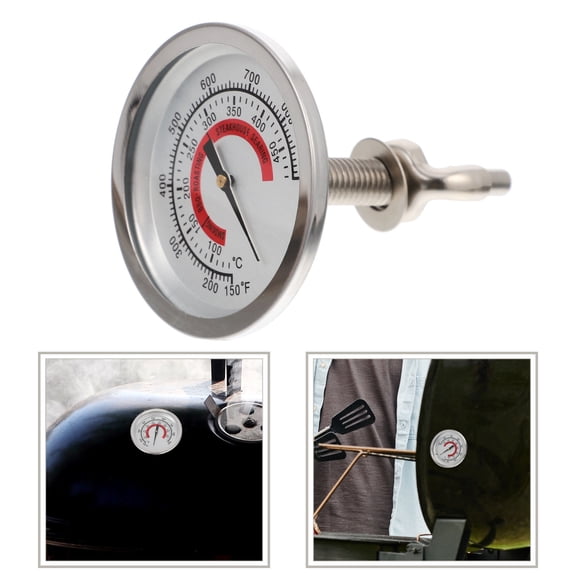 UPOUART 1Pack Oven Thermometer for Electric Ovens in 8.5x6cm Size with High-Accuracy Probe and White Alloy