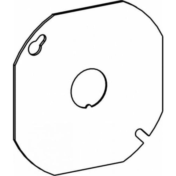 Orbit Industries 4RBCK 4 in. Octagon Box Steel Cover Flat - 0.5 in.