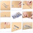 thumbnail image 3 of Double Cap Rivet, 300 Pieces Leather Rivets With 3 Fastening Tools Double Head Rivets For Diy Leather Craft Belt Wallet Decoration 3 Size Gold, Silver, 3 of 4